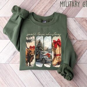 Green 'Small Town Christmas' Sweatshirt